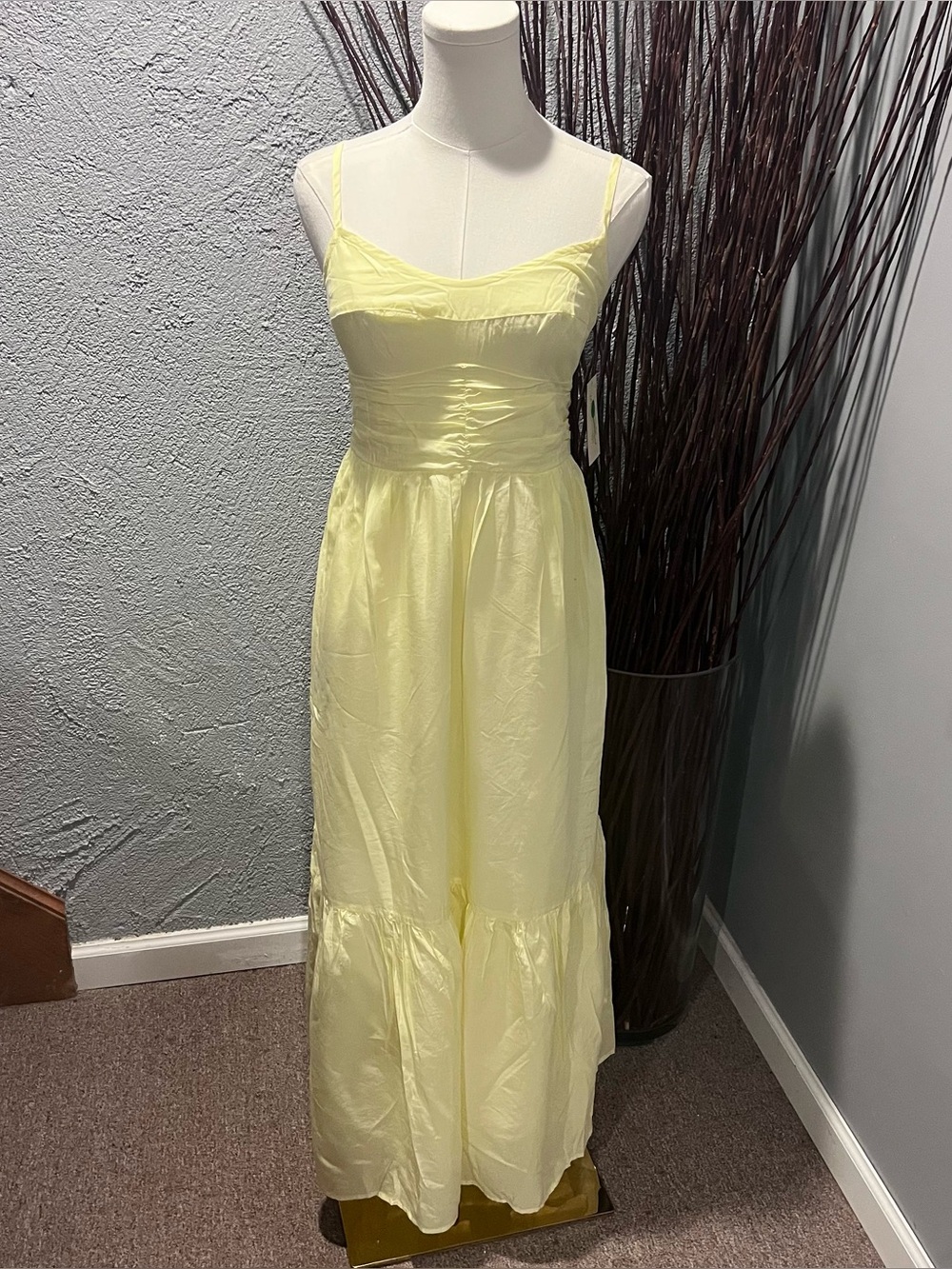 🌼NWT UNIVERSAL THREAD YELLOW MAXI DRESS SIZE X-SMALL🌼